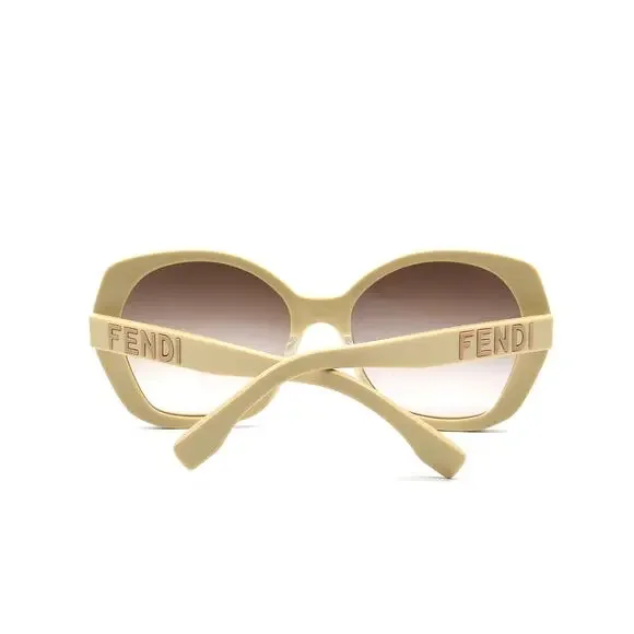 NEW! FENDI FE40112I 57F BEIGE BROWN GRADIENT AUTHENTIC SUNGLASSES - Picture 8 of 12
